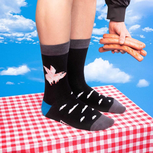 Calze Tales Socks BF1013 "Flying Pig" Socks Burger and Fries