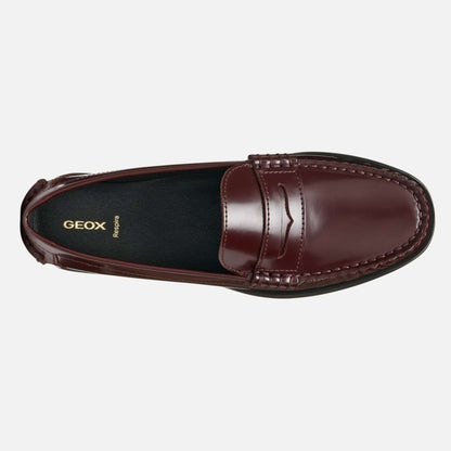 Mocassini GEOX "Noemen" D680XA Rosso Bordeaux scarpe donna