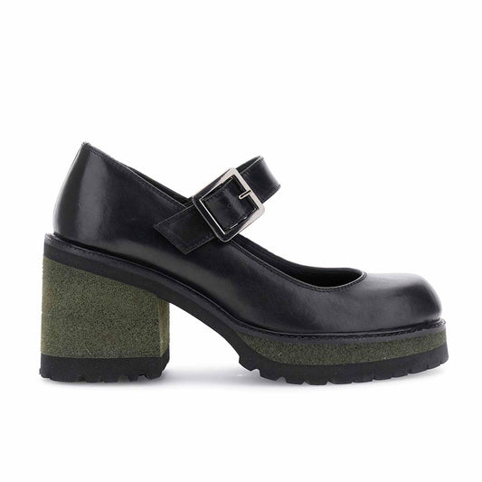 Décollété CafèNoir FE1114  in pelle con fibbia