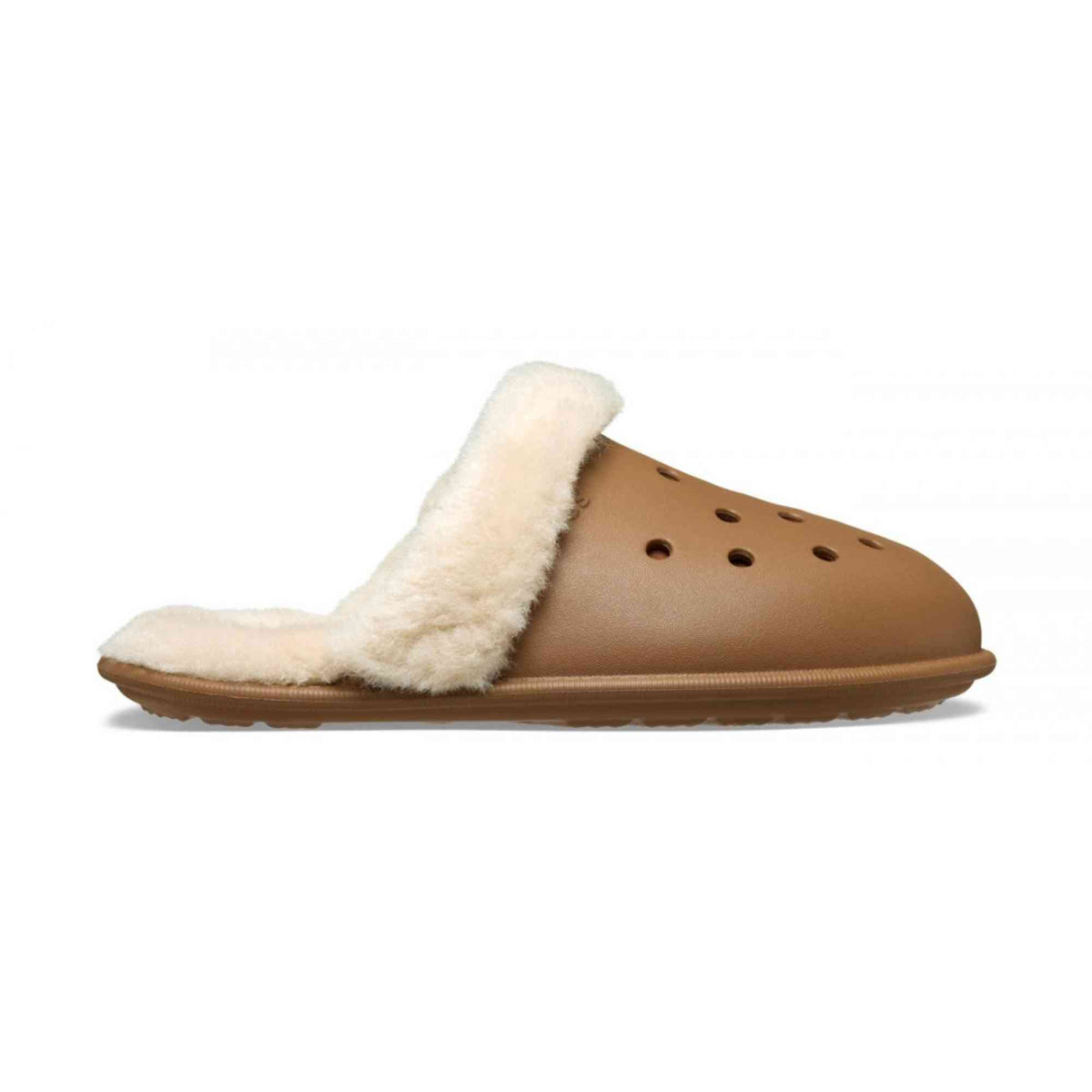 Sabot Classic Fuzz Scuff Crocs nero pelliccia ecologica 212143