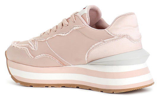 Sneaker CafèNoir DL9000 tessuto cipria metallizzato