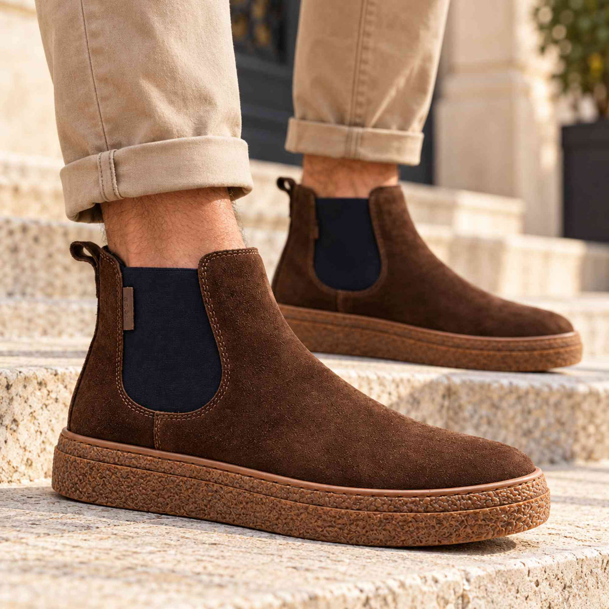 Polacchino KEBO LG5002 Scarpe Uomo in Camoscio Marrone | Made in Italy - Autunno Inverno