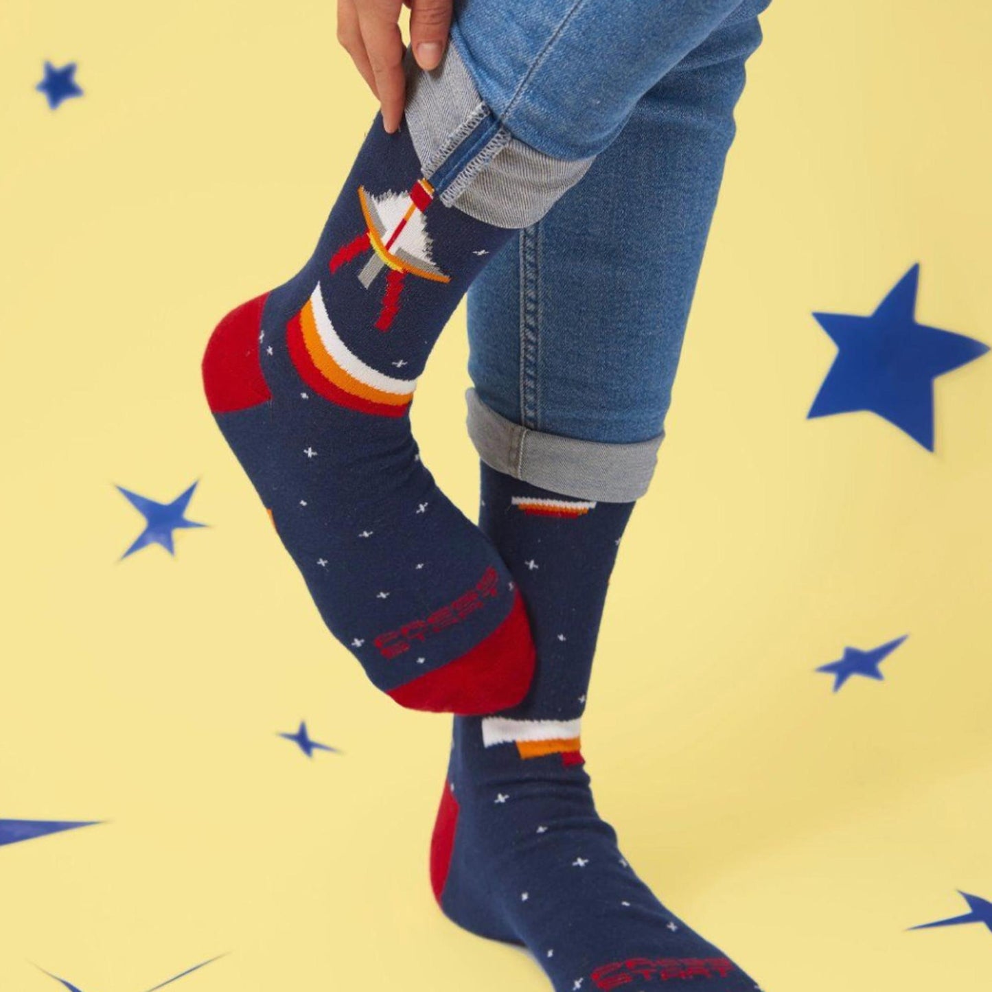 Calze Games Socks BF1006 "Rocket in the Space" Socks Burger and Fries