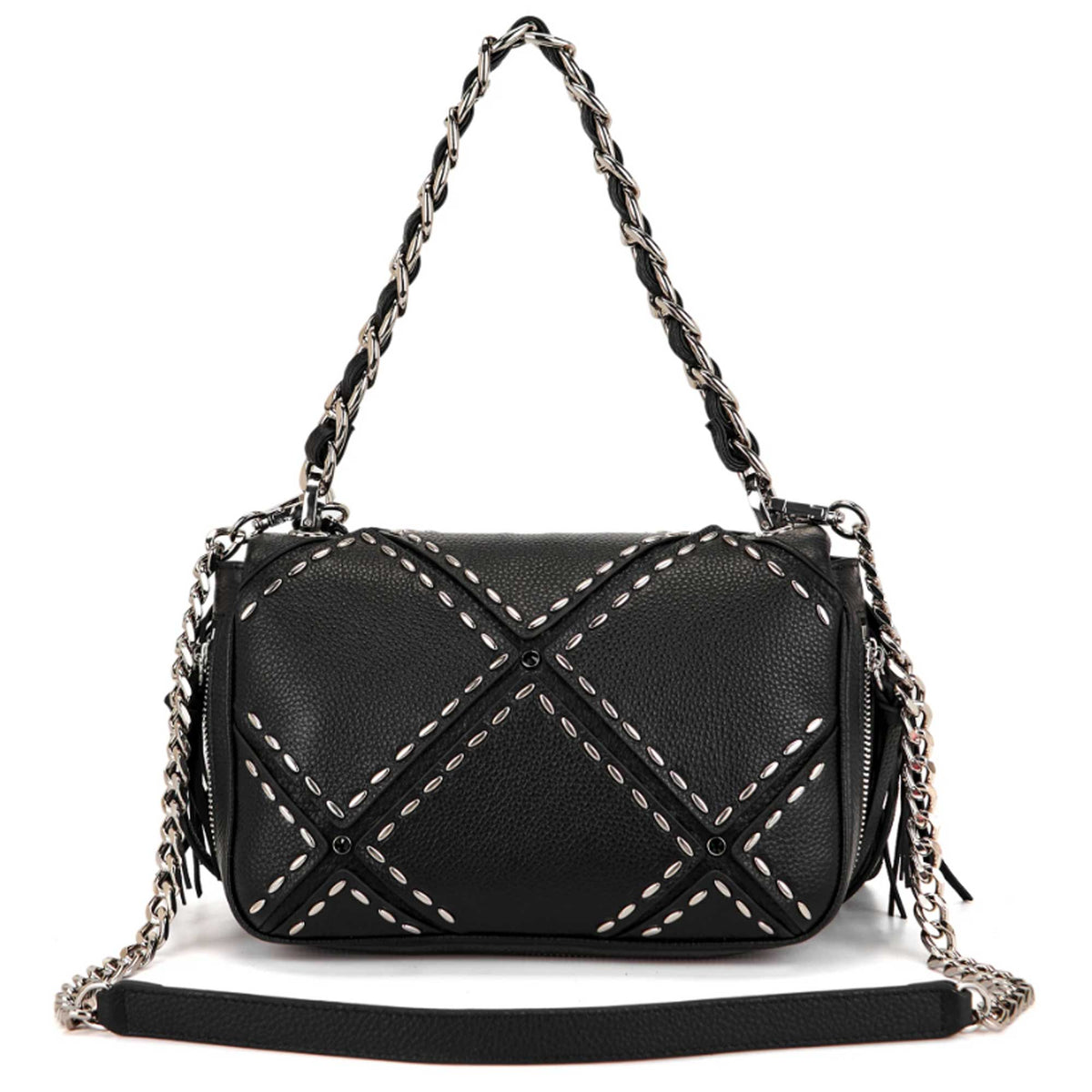 Borsa a spalla Isabel Rock La Carrie 162P-BZ-341 donna Nera