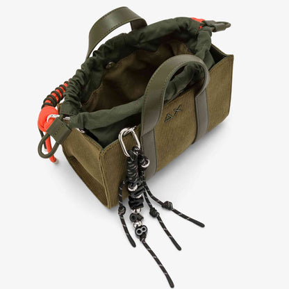 Mini bag velvet corduroy SUN68 Y46221_74 militare scuro