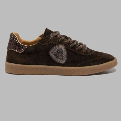 Sneaker Blauer AURORA04 donna suede marrone scuro