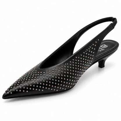 Slingback borchiato Divine Follie 7375 Decolte nero