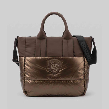 Tote Bag Blauer QUARTXL01 donna in nylon marrone