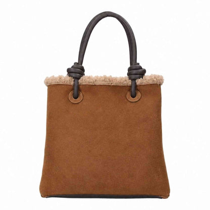 Borsa a mano REBELLE ASE MINI FURRY MArrone Mou