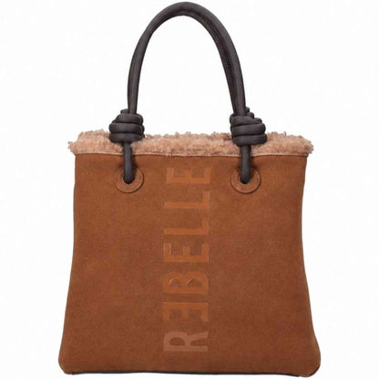 Borsa a mano REBELLE ASE MINI FURRY MArrone Mou
