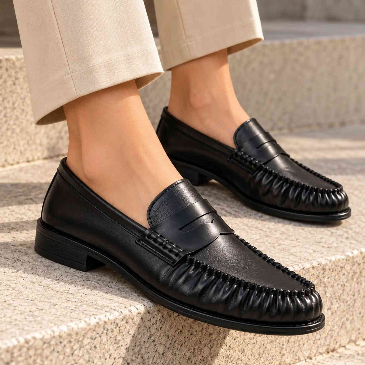 Mocassino INUOVO LF6962 donna  donna in pelle nero