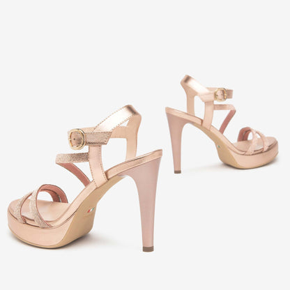 Sandali NeroGiardini Donna Tacco Alto E513150-660 Plateau | Eleganti con Strass
