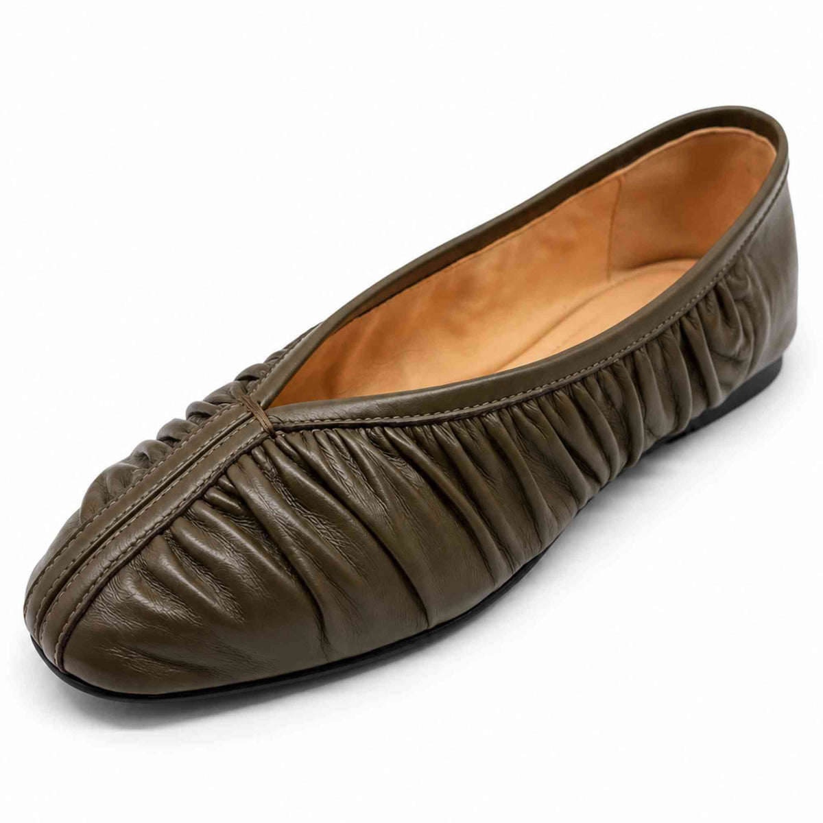 Ballerine INUOVO HE1945 donna in nappa khaky