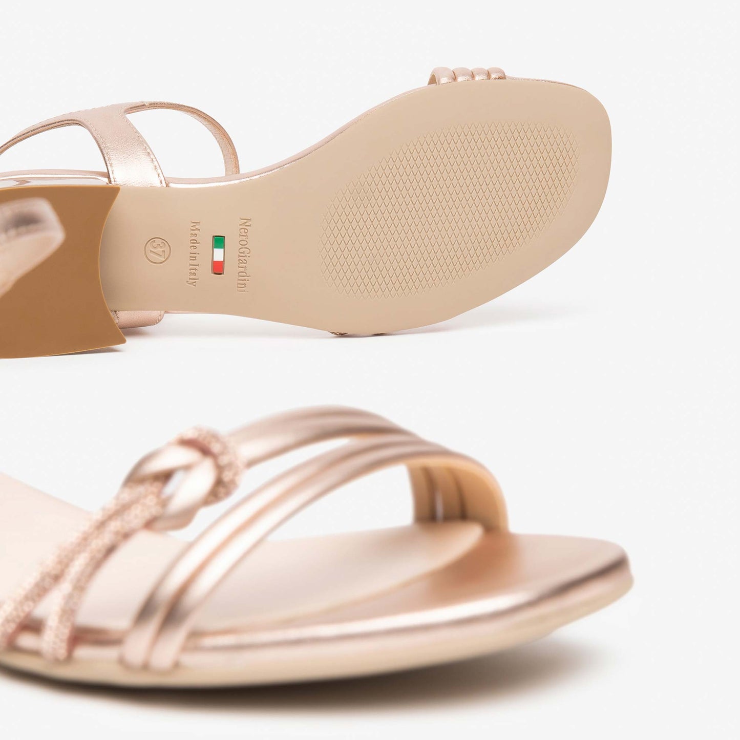 Sandali Nero Giardini Donna Tacco Basso in Pelle Rosa | E615731D-660