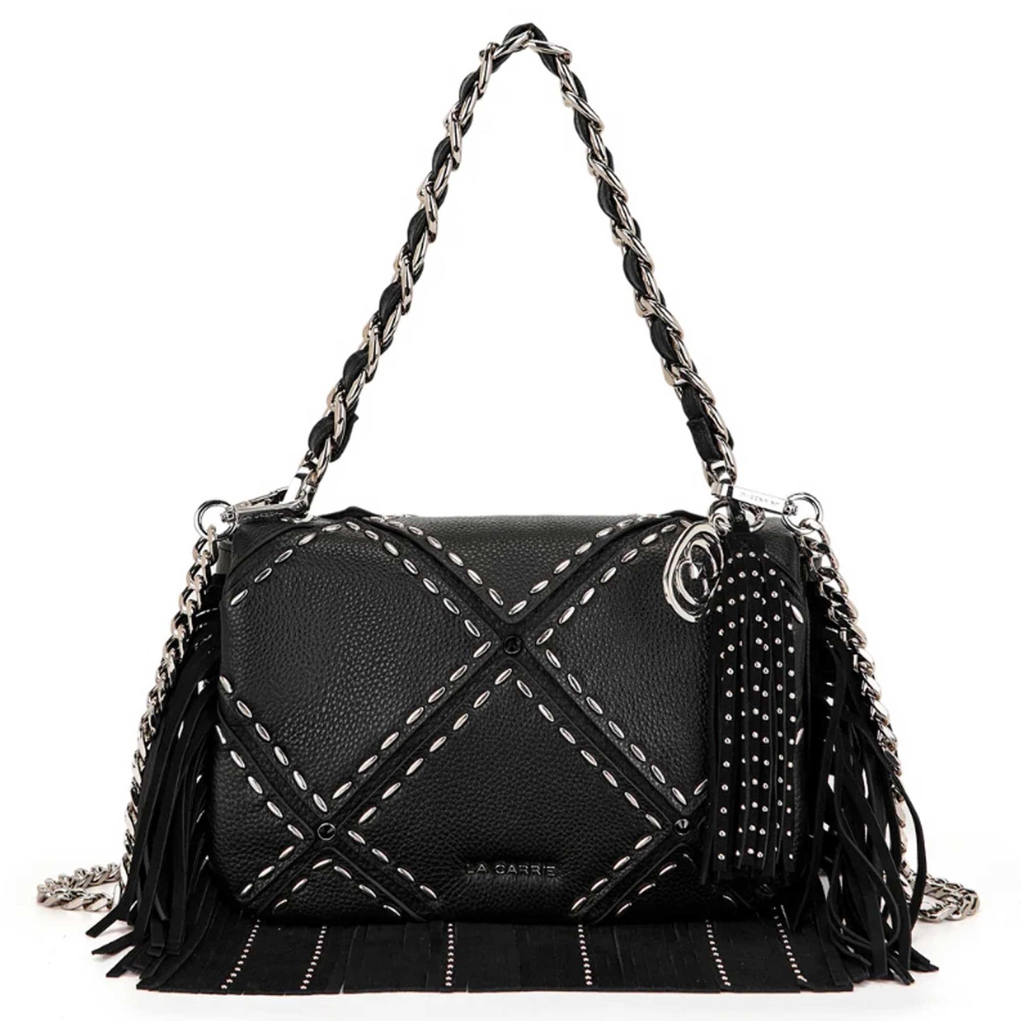 Borsa a spalla Isabel Rock La Carrie 162P-BZ-341 donna Nera