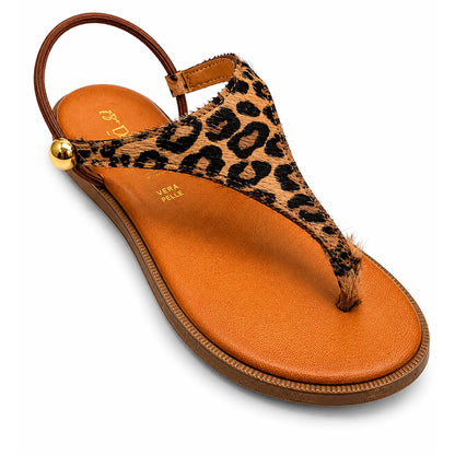 Sandali 18+ Infradito 9074 in cavallino  animalier