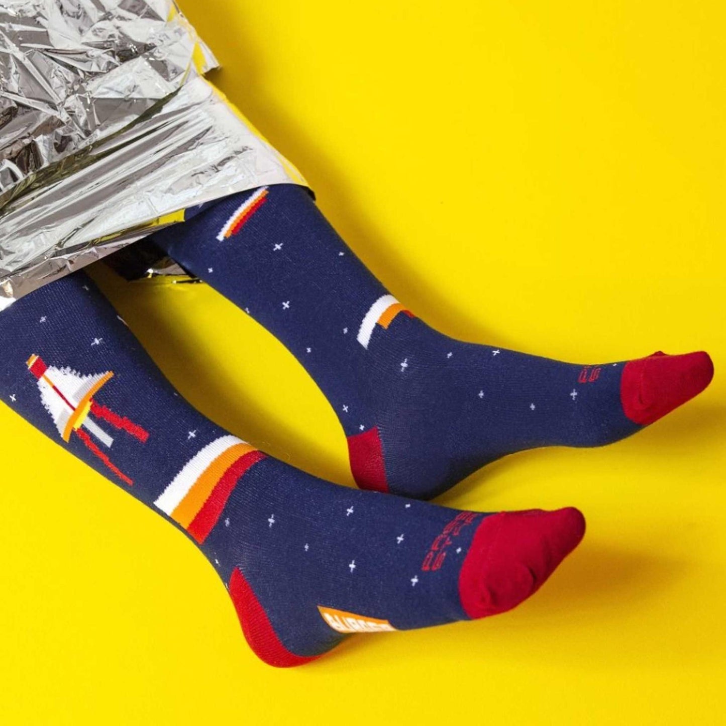 Calze Games Socks BF1006 "Rocket in the Space" Socks Burger and Fries