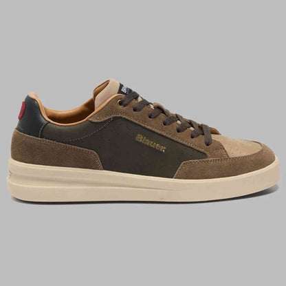 Sneaker Blauer KYOTO01 scarpe uomo pelle brown/cognack