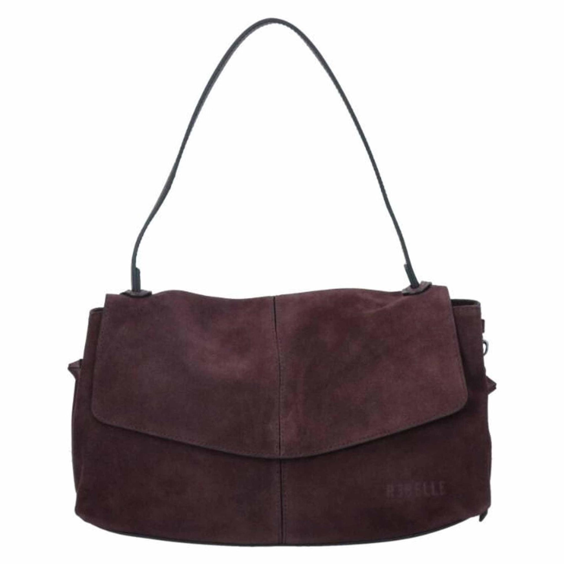 Borsa a spalla  REBELLE HYLA in camoscio bordeaux