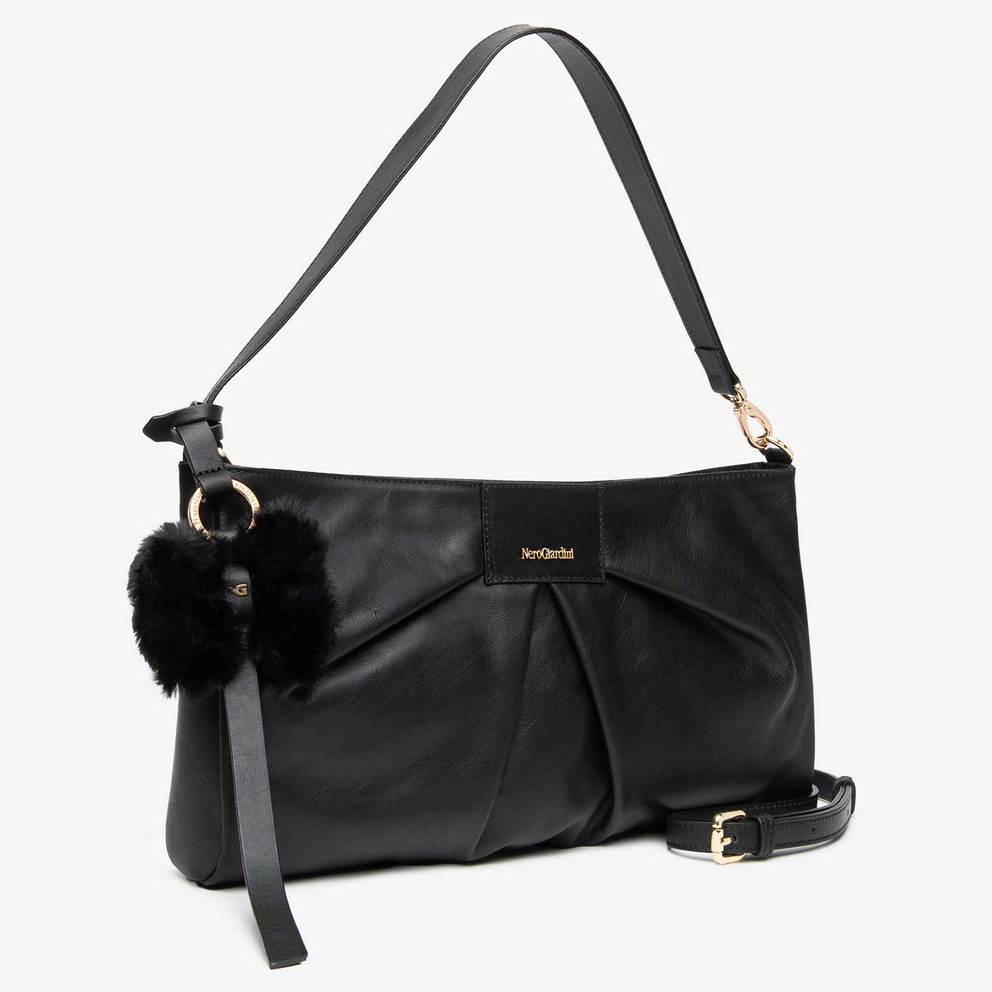 Borsa a spalla in pelle NeroGiardini I644340D-100 donna