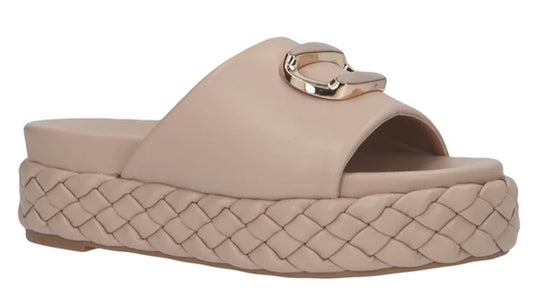 Ciabatta CafèNoir HH9111 con fondo a treccia taupe