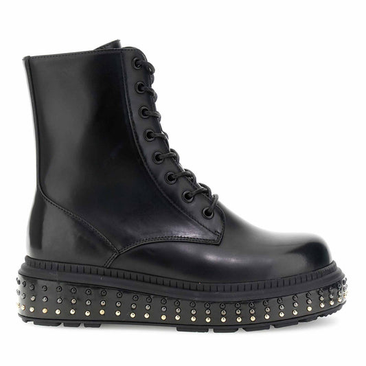 Anfibio CafèNoir FC9701 scarpe platform borchiato