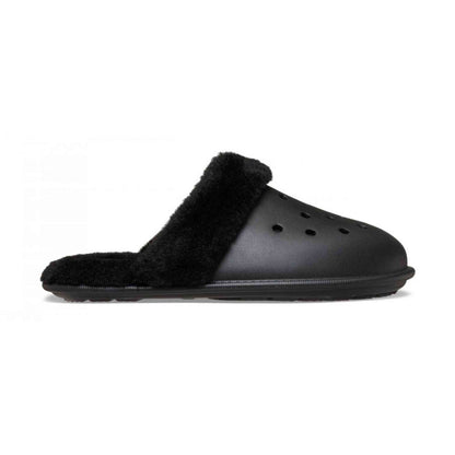 Sabot Classic Fuzz Scuff Crocs nero pelliccia ecologica 212143