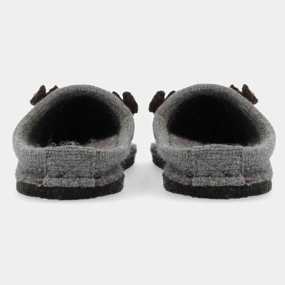 Pantofole HAFLINGER Renna 31308904 grigio in lana cotta - dettaglio 4