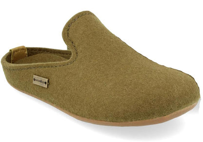Pantofole HAFLINGER Everest Phil 481073116 in lana cotta verde oliva