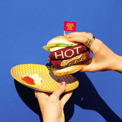 Calze Food Socks BF1008 "I'm Hot" Socks Burger and Fries