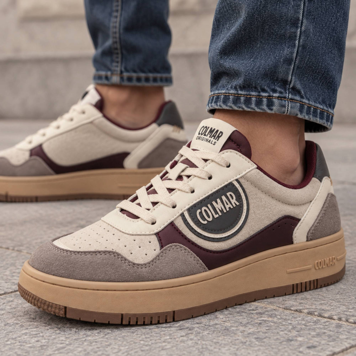 Sneaker ColmarAustin Suit S096 Uomo Beige/Marrone