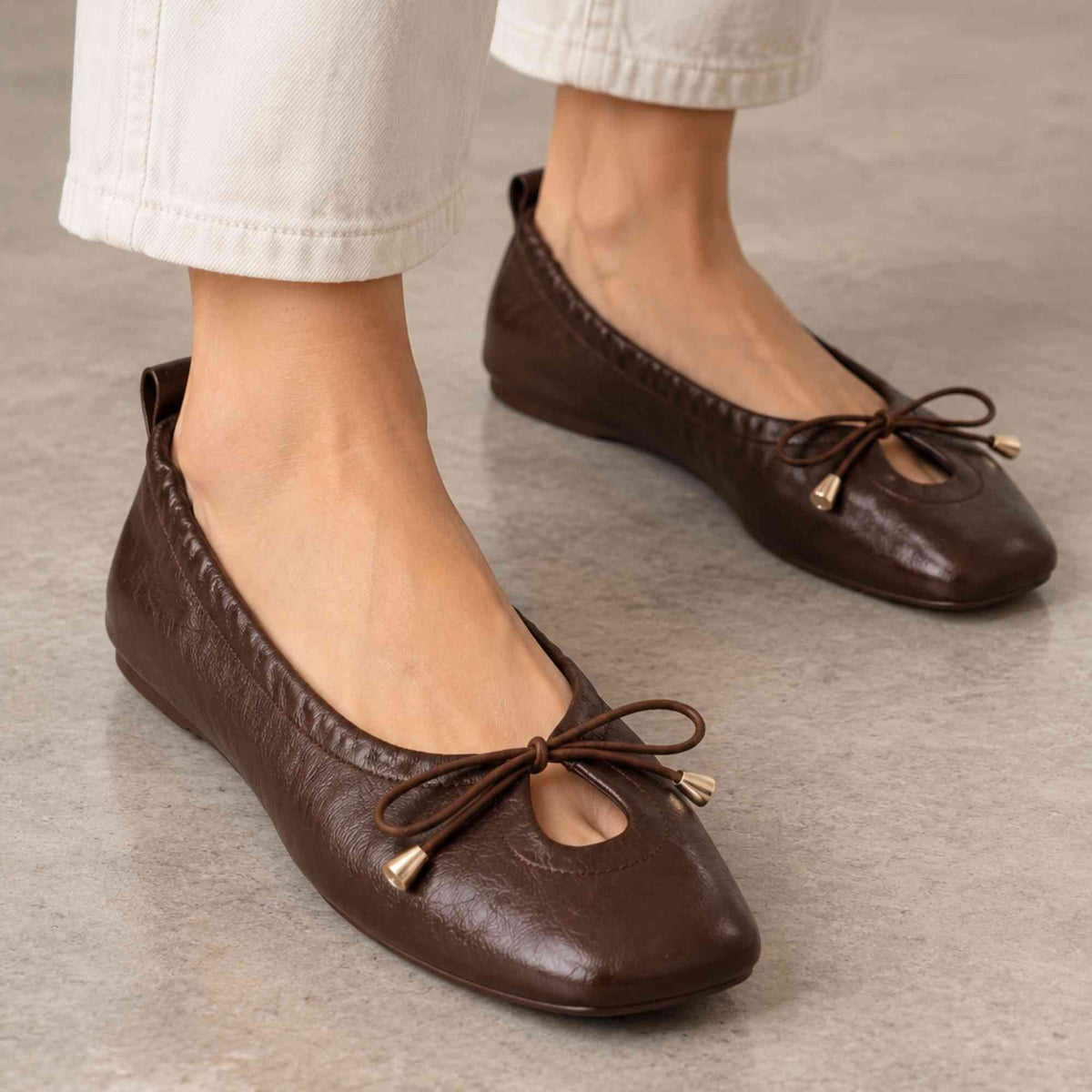 Ballerine Divine Follie "LW43" donna pelle marrone