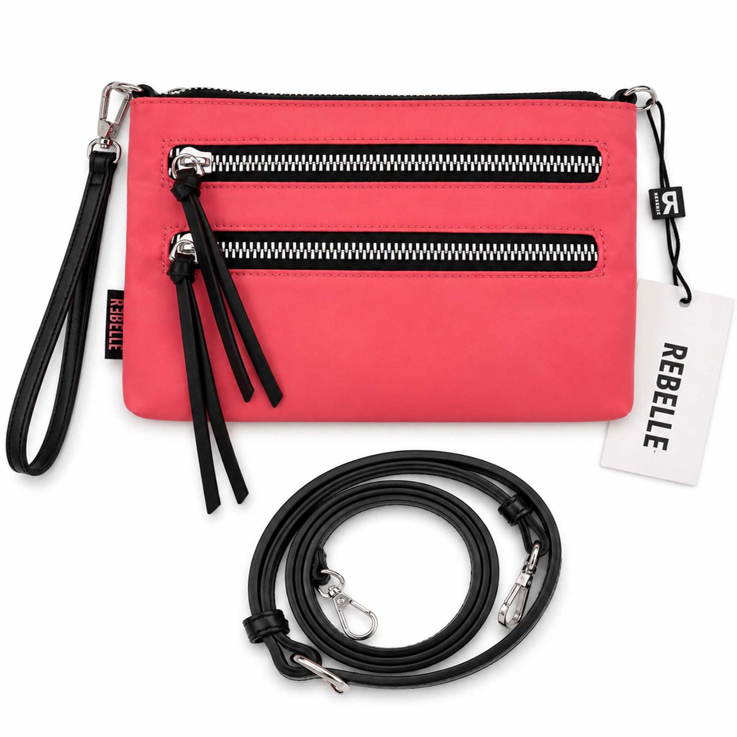Borsa a spalla mini REBELLE ADEN NYLON orchidea
