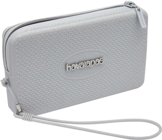 Borsa donna Mini bag plus glitter Havaianas in silicone argento