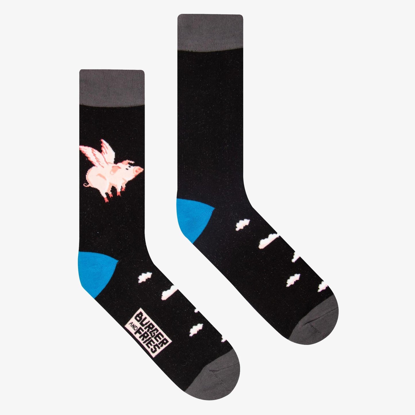 Calze Tales Socks BF1013 "Flying Pig" Socks Burger and Fries
