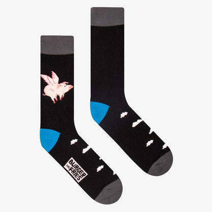 Calze Tales Socks BF1013 "Flying Pig" Socks Burger and Fries