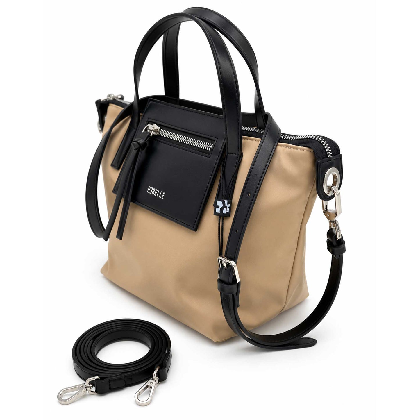 Borsa a spalla mini REBELLE NOA SMALL NYLON sand