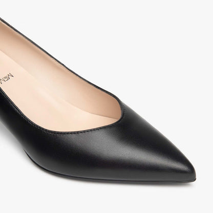 Décolleté NeroGiardini Donna Pelle Nera E615460-100 | Tacco Comodo 5 cm