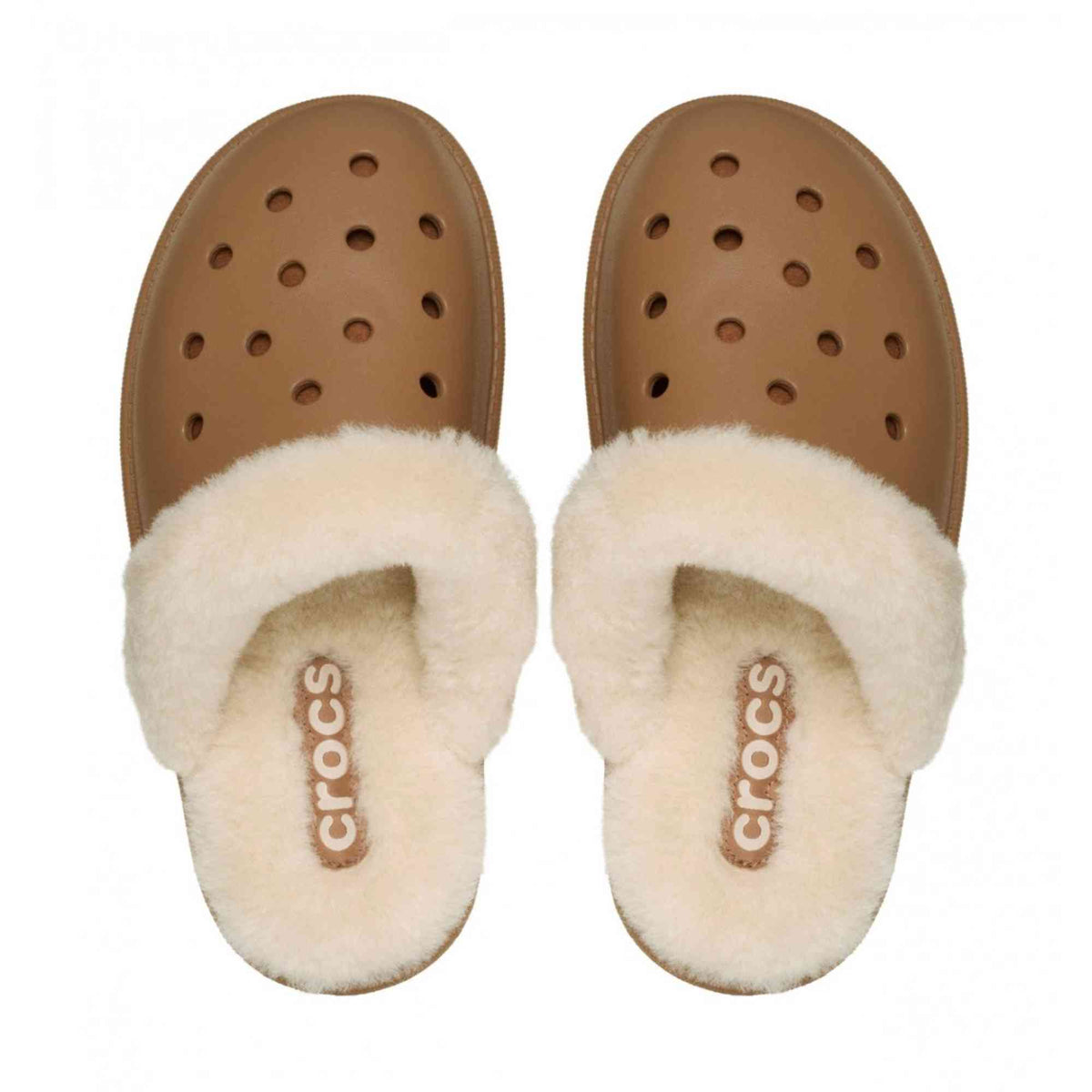 Sabot Classic Fuzz Scuff Crocs nero pelliccia ecologica 212143