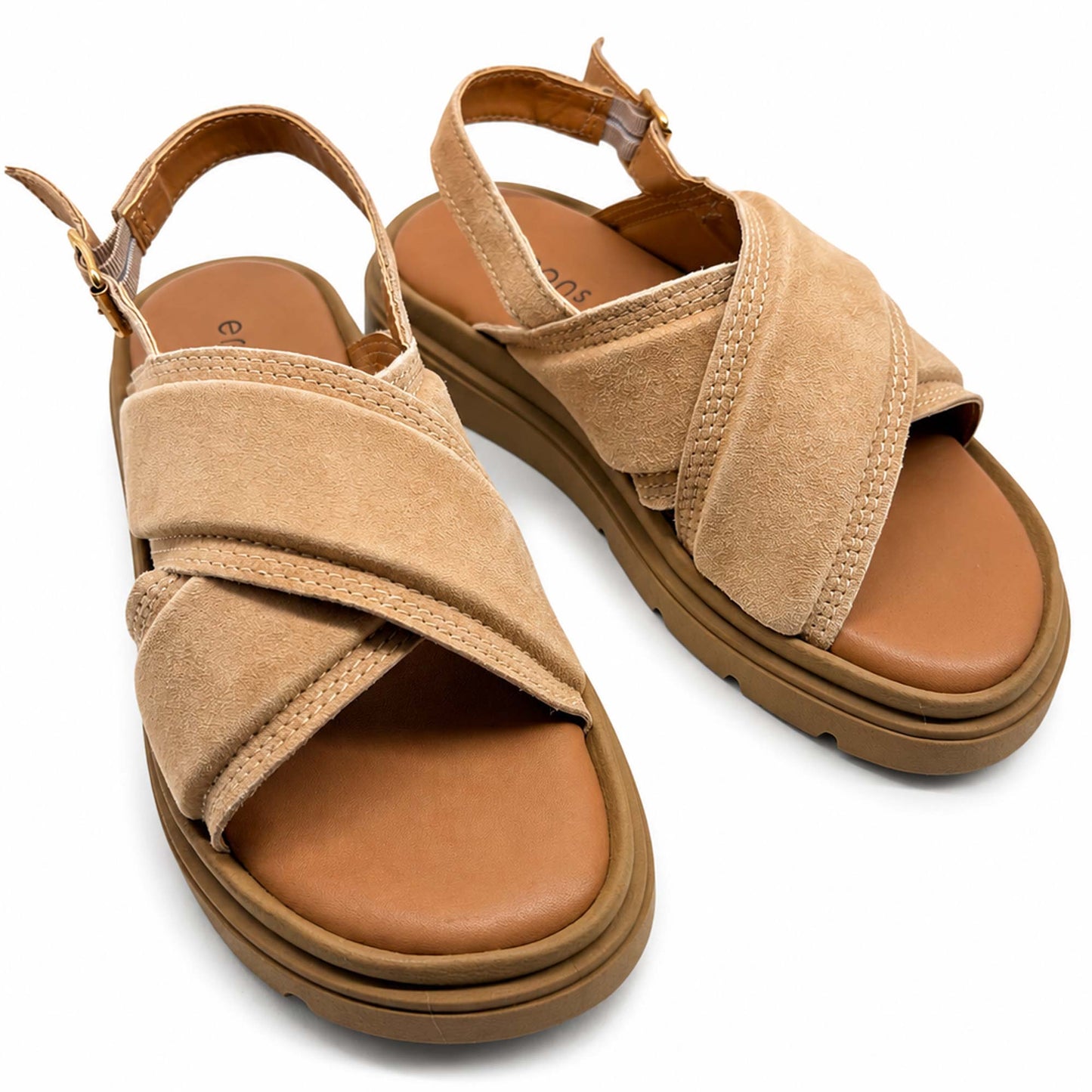 Sandali Ermans K1542 Platform donna beige