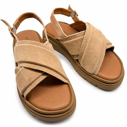 Sandali Ermans K1542 Platform donna beige