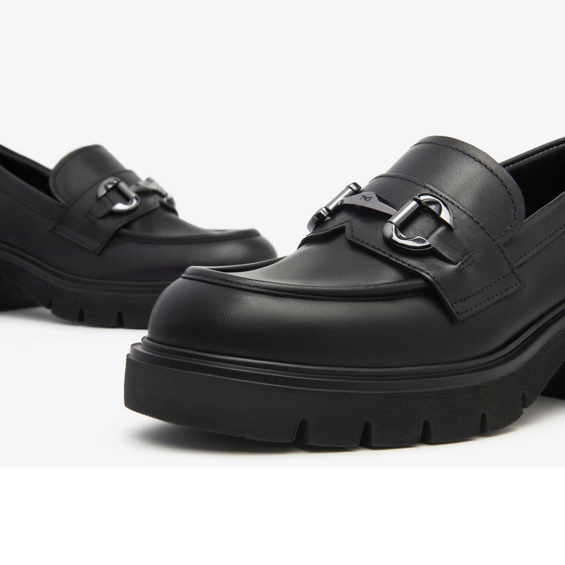 Mocassini NeroGiardini I513980-100 I513980 3980 scarpe