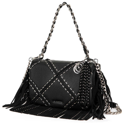 Borsa a spalla Isabel Rock La Carrie 162P-BZ-341 donna Nera