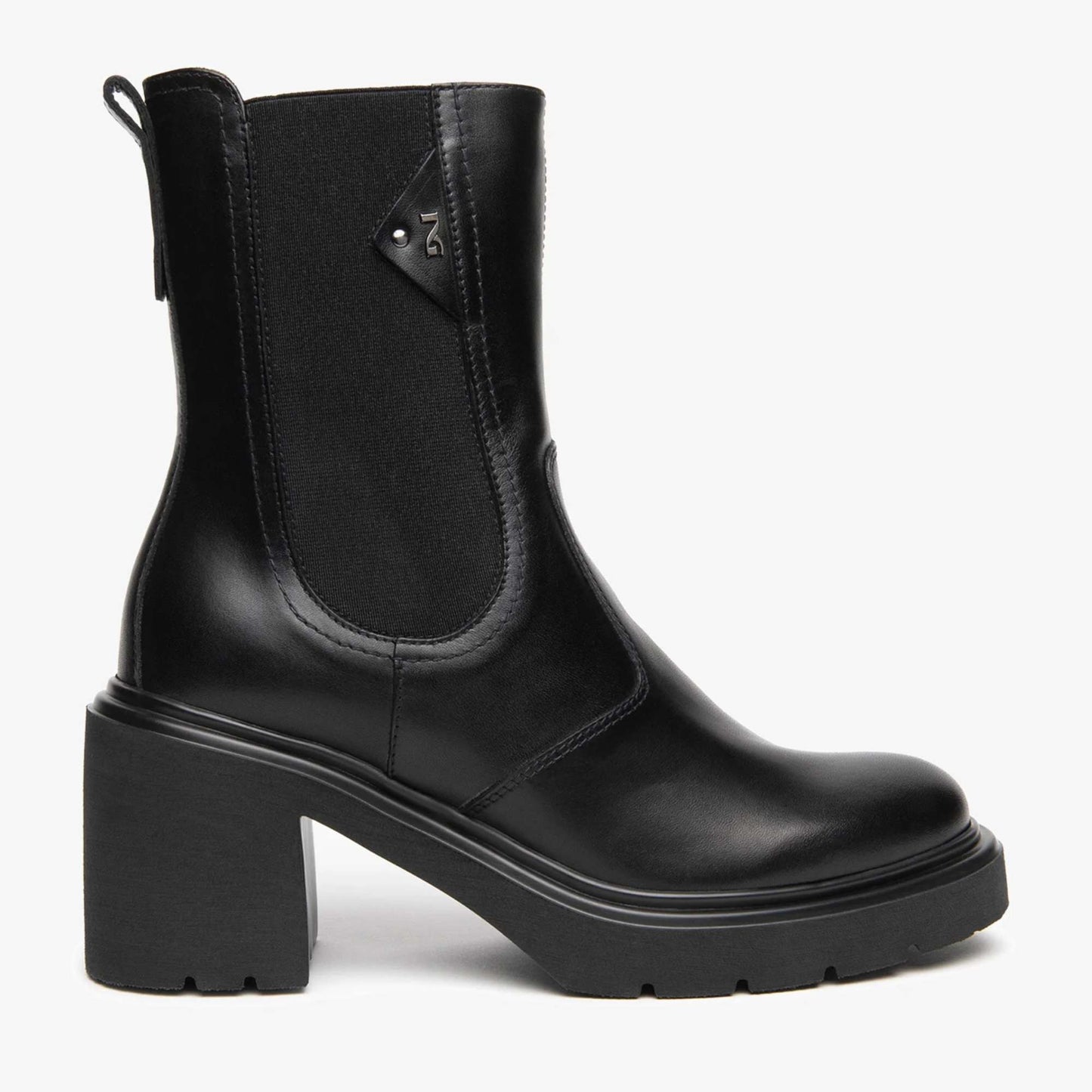 Stivaletti NeroGiardini Chelsea I618080D-100 Donna in Pelle Nera