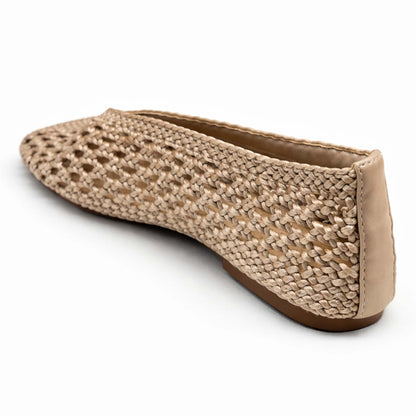 Ballerine INUOVO Donna Flat YTA009 | Tessuto Intrecciato Champagne