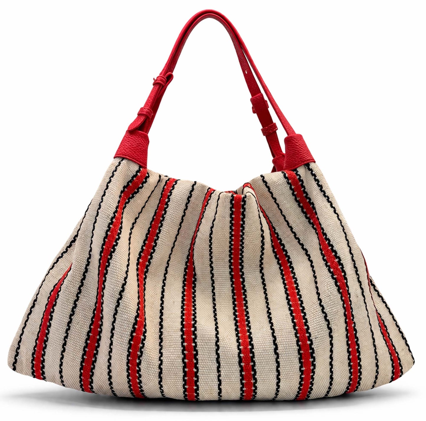 Shopper Borsa Canvas bicolor La Carrie 161M-TX-302-CAS rossa