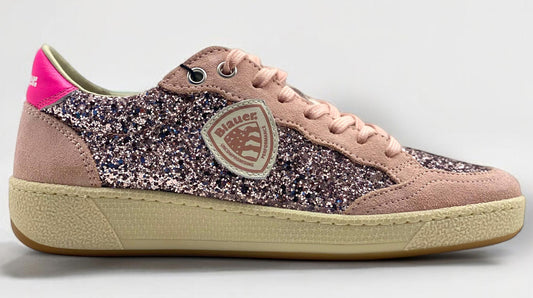 Sneaker Blauer OLYMPIA scarpe donna glitter rosa