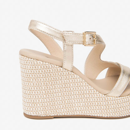 Sandali Zeppa NeroGiardini E616021-418 | Tacco 9 cm Comodo