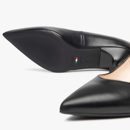 Décolleté NeroGiardini Donna Pelle Nera E615460-100 | Tacco Comodo 5 cm