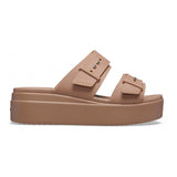 Sandali Crocs Brooklyn Buckle Low Wedge 207431-2HI marrone